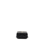 CHANEL 22K GOLD PILLAR ADJUSTABLE CHAIN LONG VANITY LAMBSKIN BLACK GHW (MICROCHIP)