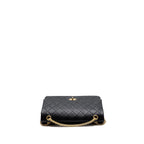 CHANEL 2.55 226 REISSUE FLAP BAG AGED CALFSKIN BLACK GHW