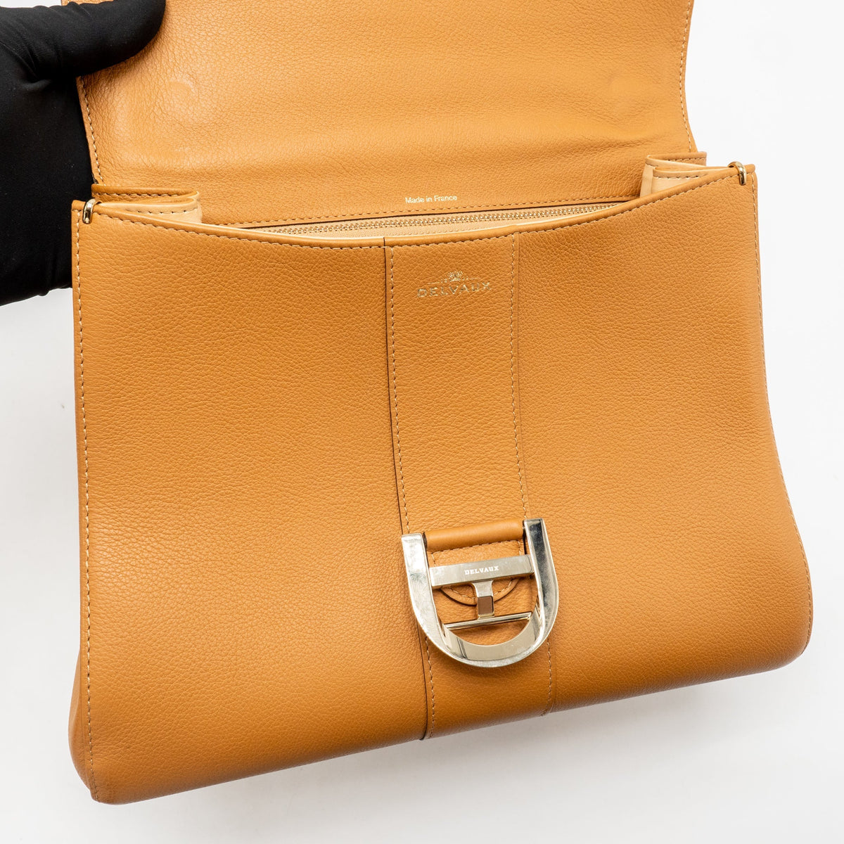 Delvaux Brilliant MM Calfskin Caramel LGHW
