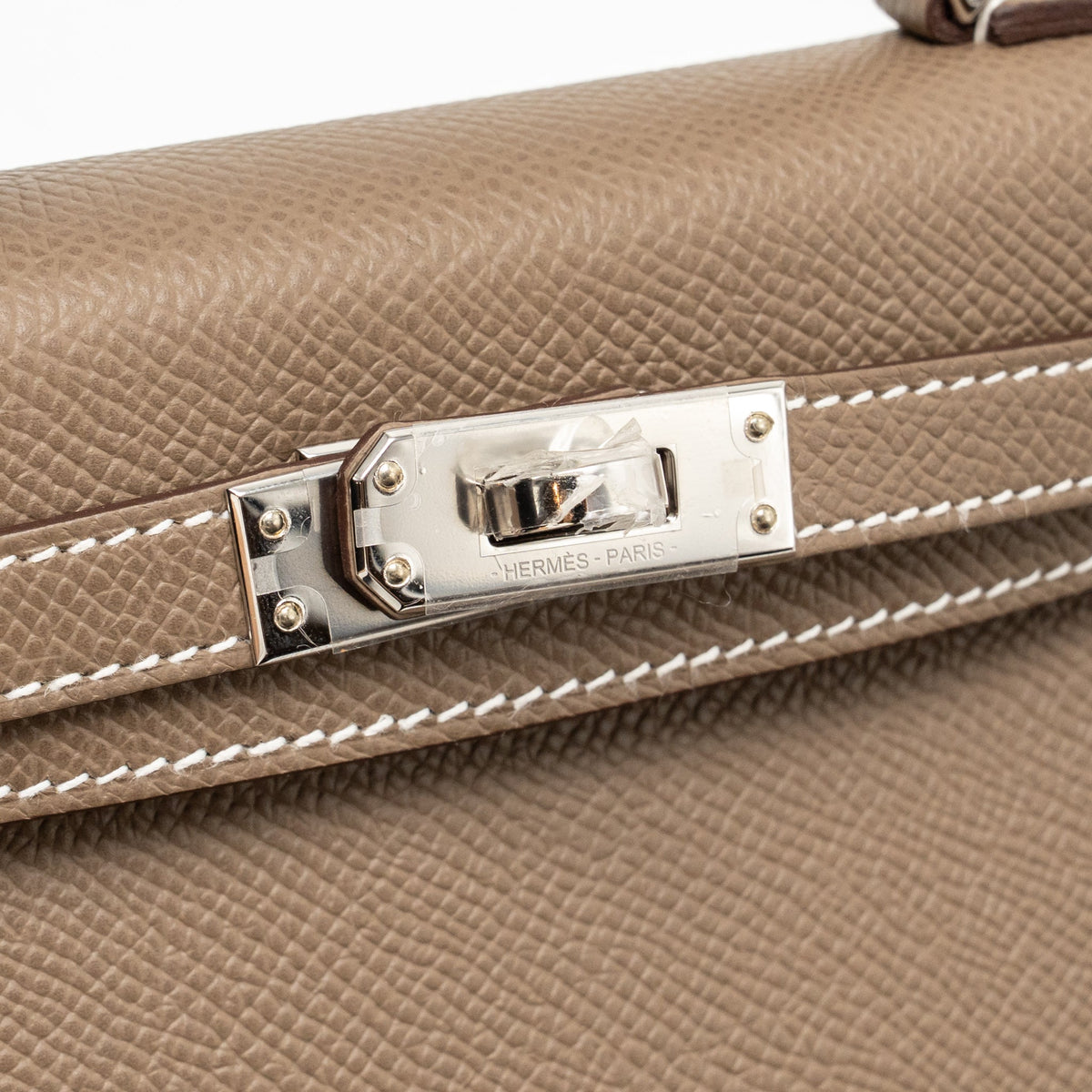 HERMES mini kelly II Epsom Etoupe SHW