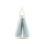 HERMES GARDEN PARTY 36 LEATHER/CANVAS LIGHT BLUE/BLANC SHW