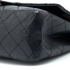 CHANEL 2.55 REISSUE 227 AGED CALFSKIN BLACK RUTHENIUM SHW