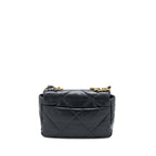 CHANEL SMALL 19 BAG GOATSKIN BLACK GHW