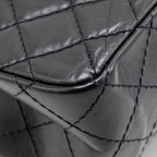 CHANEL SMALL 2.55 REISSUE FLAP BAG AGED CALFSKIN BLACK GHW