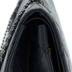 CHANEL 2.55 REISSUE 227 AGED CALFSKIN BLACK RUTHENIUM SHW