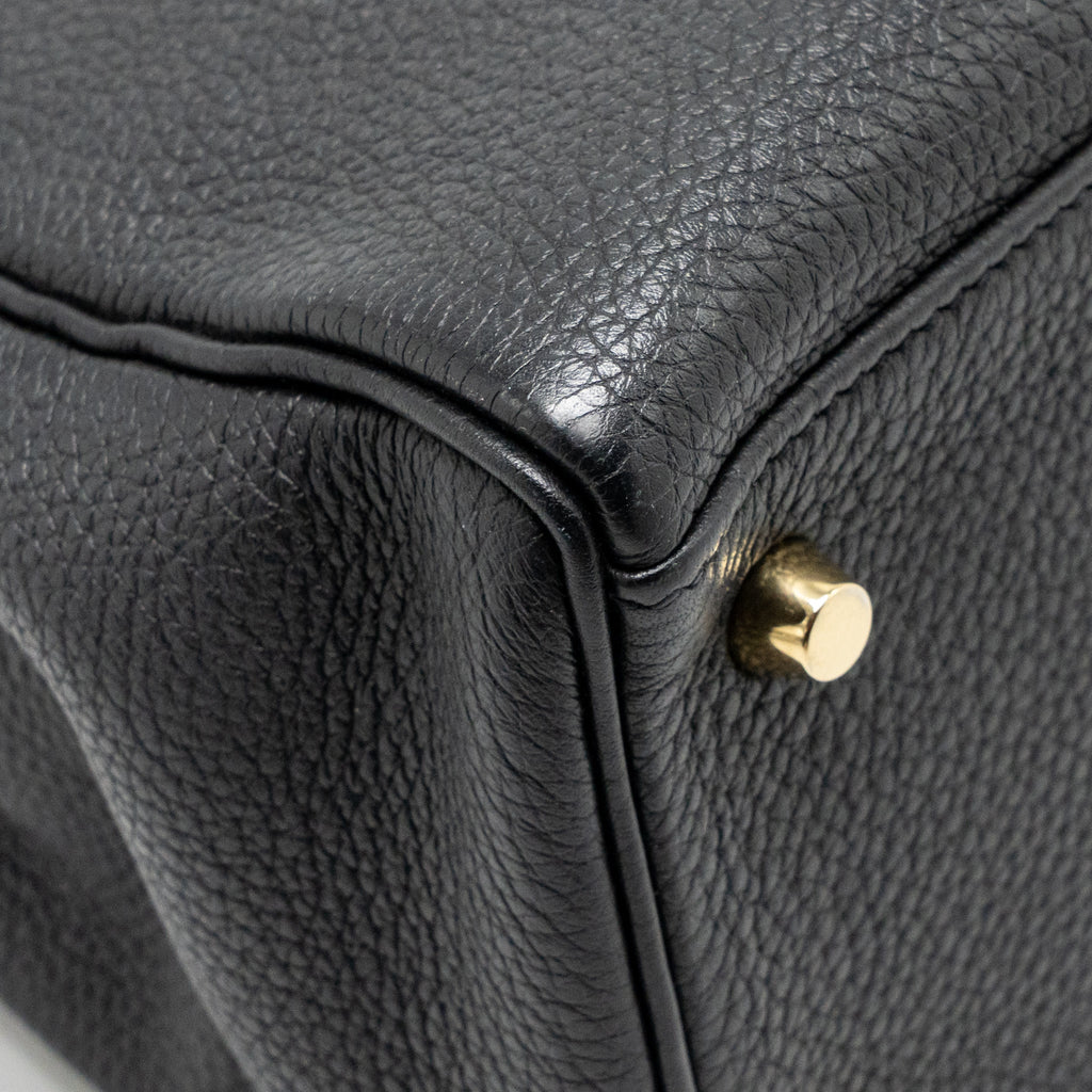 Hermes Kelly 28 Togo Black GHW