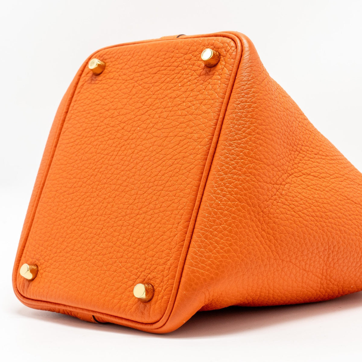 HERMES PICOTIN 18 LOCK BAG CLEMENCE ORANGE GHW
