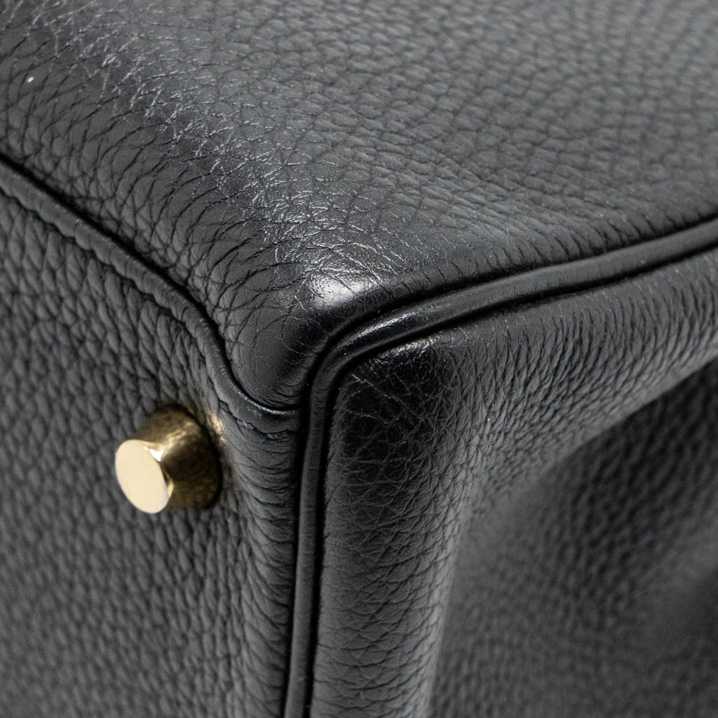Hermes Kelly 28 Togo Black GHW