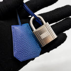 HERMES HAC BIRKIN 40 COSMOS LIMITED EDITION TOGO BLUE NUIT / VIOLET BRUSHED SHW