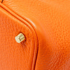 HERMES PICOTIN 18 LOCK BAG CLEMENCE ORANGE GHW