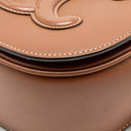 Celine Folco Cuir Triomphe Crossbody Bag Smooth Calfskin Tan GHW
