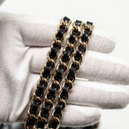 CHANEL MINI 31 CLUTCH WITH CHAIN SHINY LAMBSKIN BLACK LGHW (MICROCHIP)