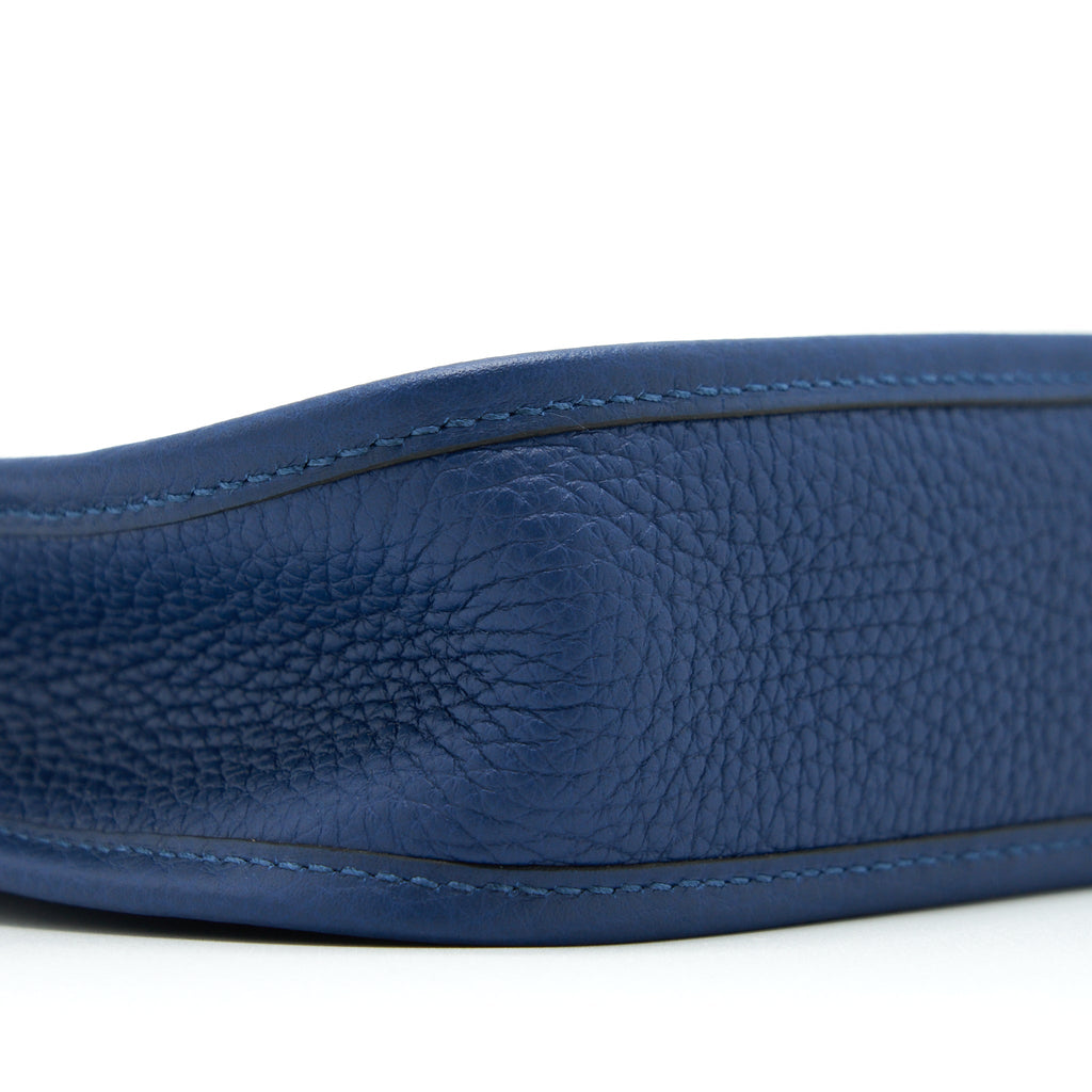 Hermes Mini Evelyne Clemence Deep Blue GHW