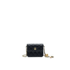 CHANEL PEARL CRUSH BELT BAG BLACK GHW