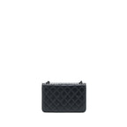 CHANEL TRENDY CC WALLET ON CHAIN LAMBSKIN SO BLACK WITH BLACK HARDWARE (MICROCHIP)