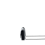 CHANEL TRENDY CC WALLET ON CHAIN LAMBSKIN SO BLACK WITH BLACK HARDWARE (MICROCHIP)