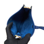 Hermes Mini Evelyne Clemence Deep Blue GHW