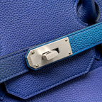 HERMES HAC BIRKIN 40 COSMOS LIMITED EDITION TOGO BLUE NUIT / VIOLET BRUSHED SHW