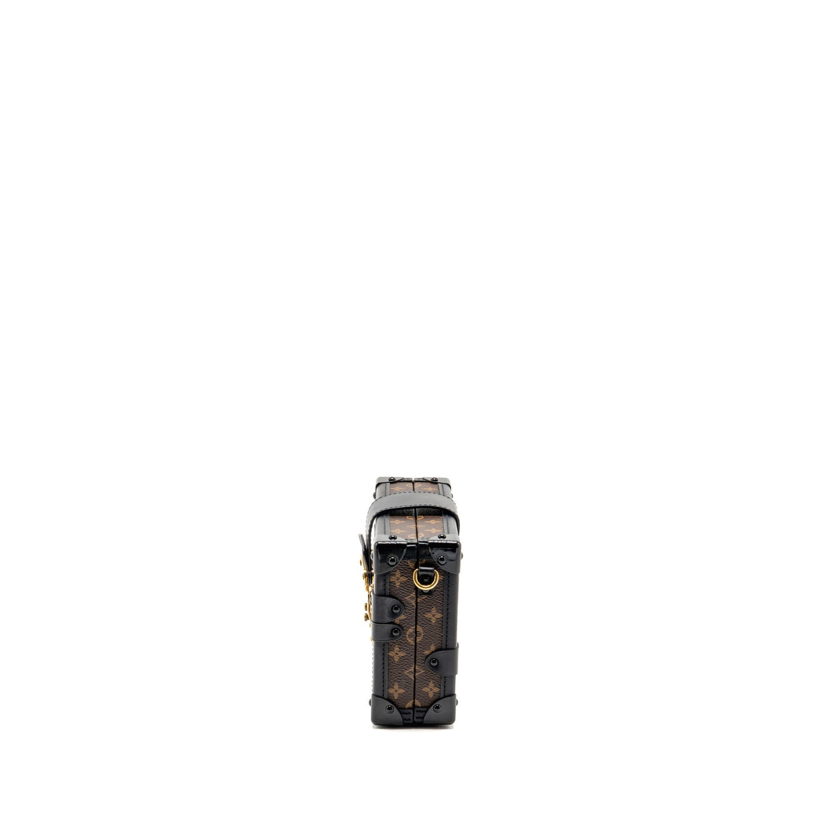 LOUIS VUITTON PETIT MALLE LEATHER/MONOGRAM CANVAS Black/Brown GHW