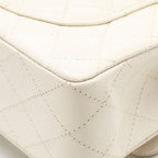 Chanel Small Classic Double Flap Bag Caviar Ivory LGHW (Microchip)