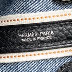Hermes neo garden party 23 denim/negonda denim moyen/black shw