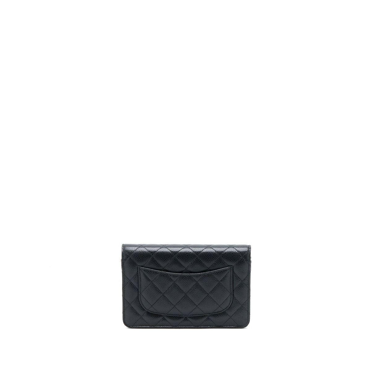 CHANEL CLASSIC WALLET ON CHAIN CAVIAR BLACK GHW (MICROCHIP)