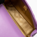 CHANEL PEARL CRUSH MINI RECTANGULAR FLAP BAG LAMBSKIN PURPLE GHW (MICROCHIP)