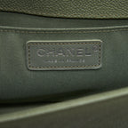 CHANEL MEDIUM BOY BAG CAVIAR LIGHT GREEN SHW