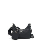 PRADA REEDITION 2005 RE NYLON BAG BLACK SHW(CHAIN HANDLE MISSING）