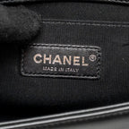CHANEL MEDIUM BOY BAG CALFSKIN BLACK RUTHENIUM SHW