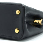 LOUIS VUITTON CAPUCINES MM TAURILLON BLACK GHW
