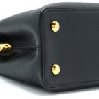 LOUIS VUITTON CAPUCINES MM TAURILLON BLACK GHW