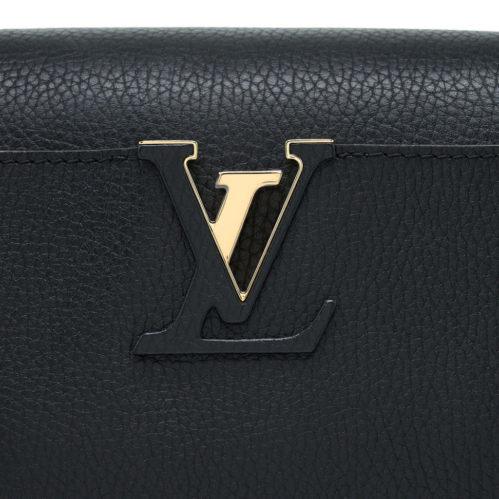LOUIS VUITTON CAPUCINES MM TAURILLON BLACK GHW