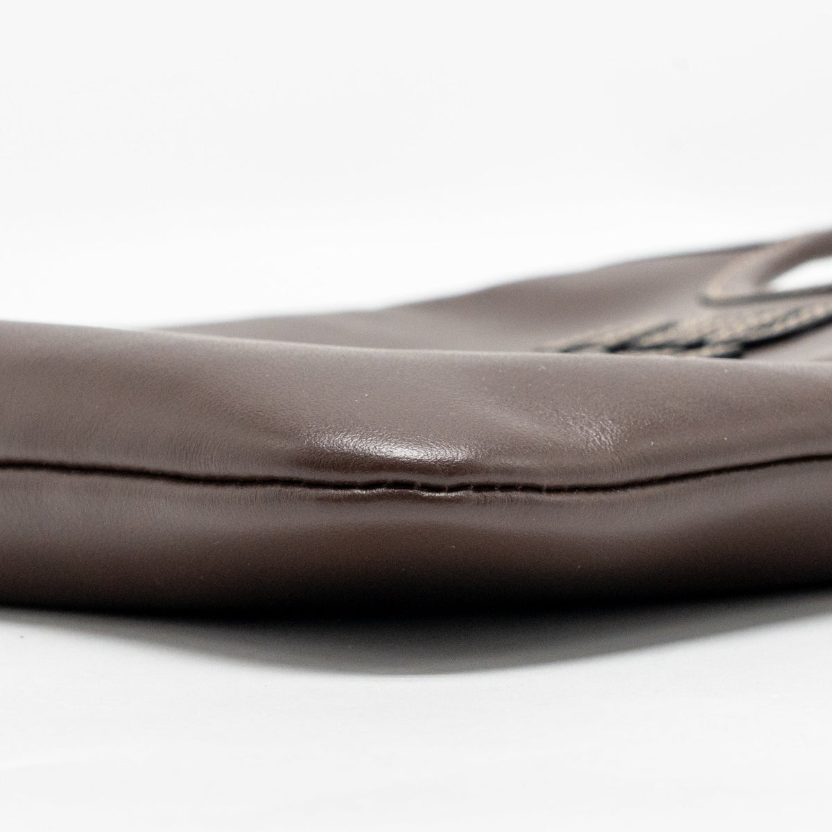 MIU MIU MINI IVY LEATHER BAG DARK BROWN GHW