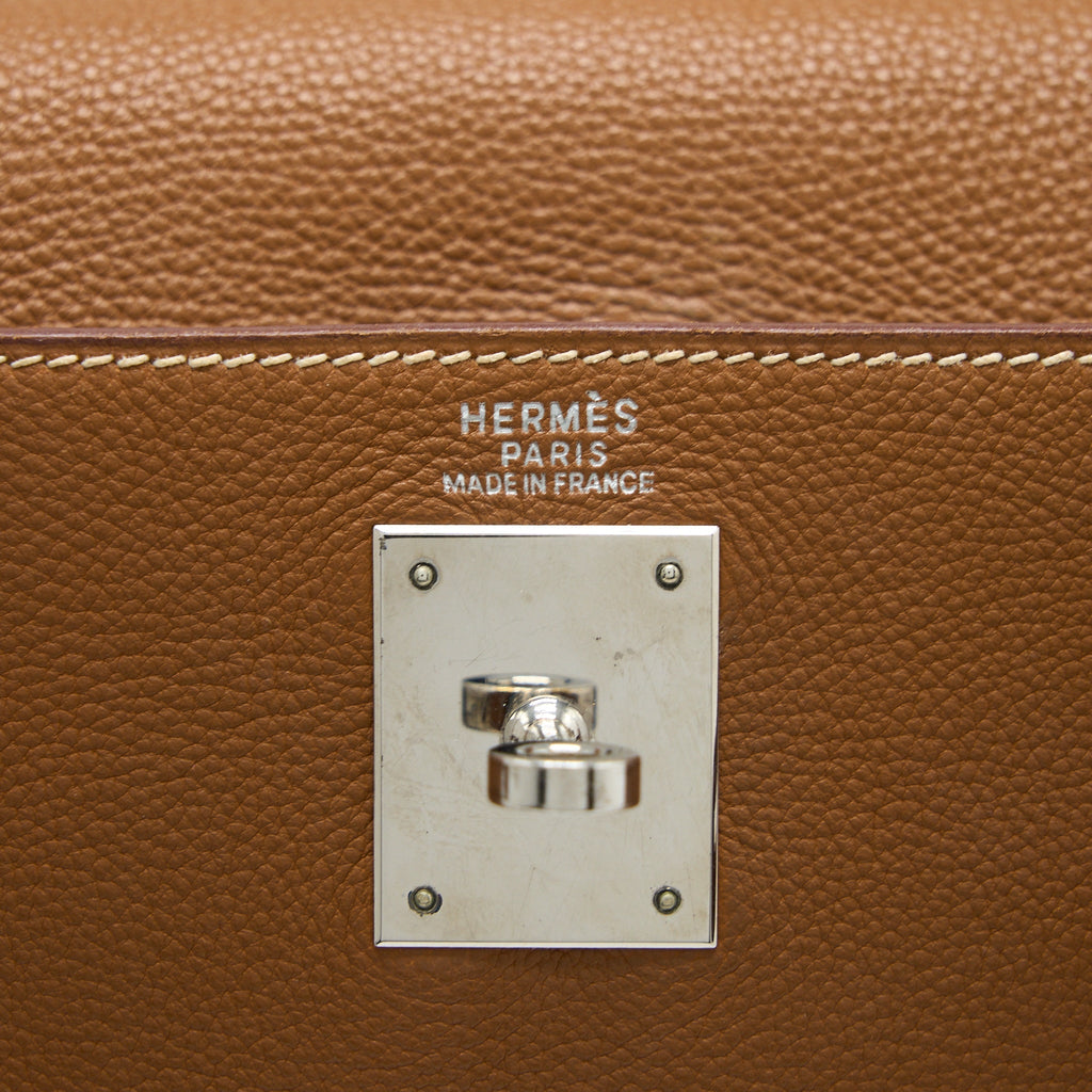 Hermes Kelly 32 Calfskin Gold SHW