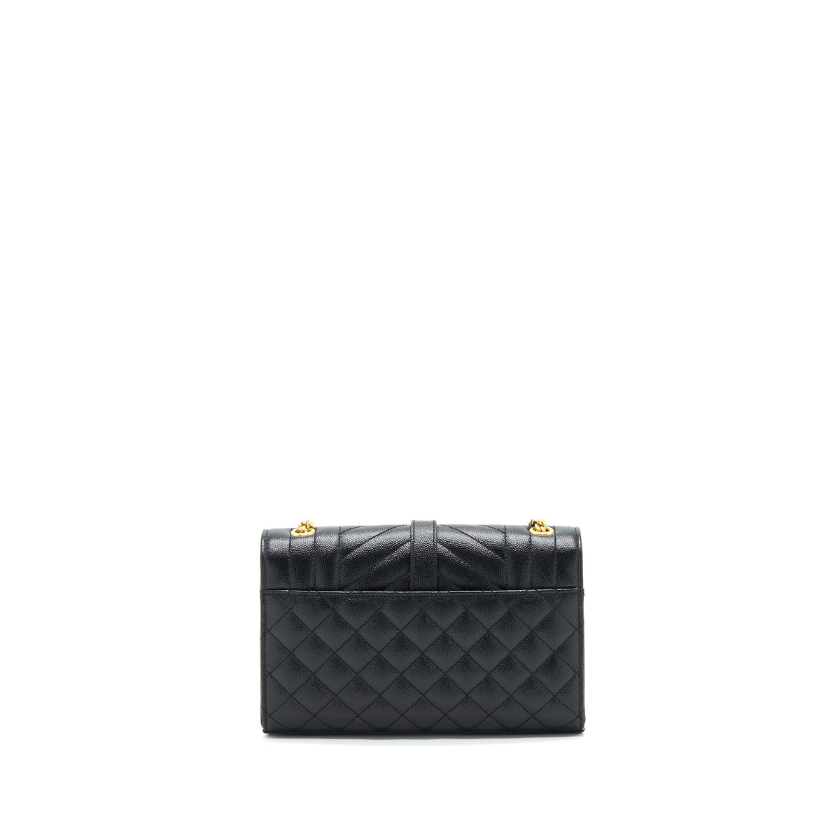 LAURENT SMALL ENVELOPE CROSSBODY BAG BLACK WITH GHW