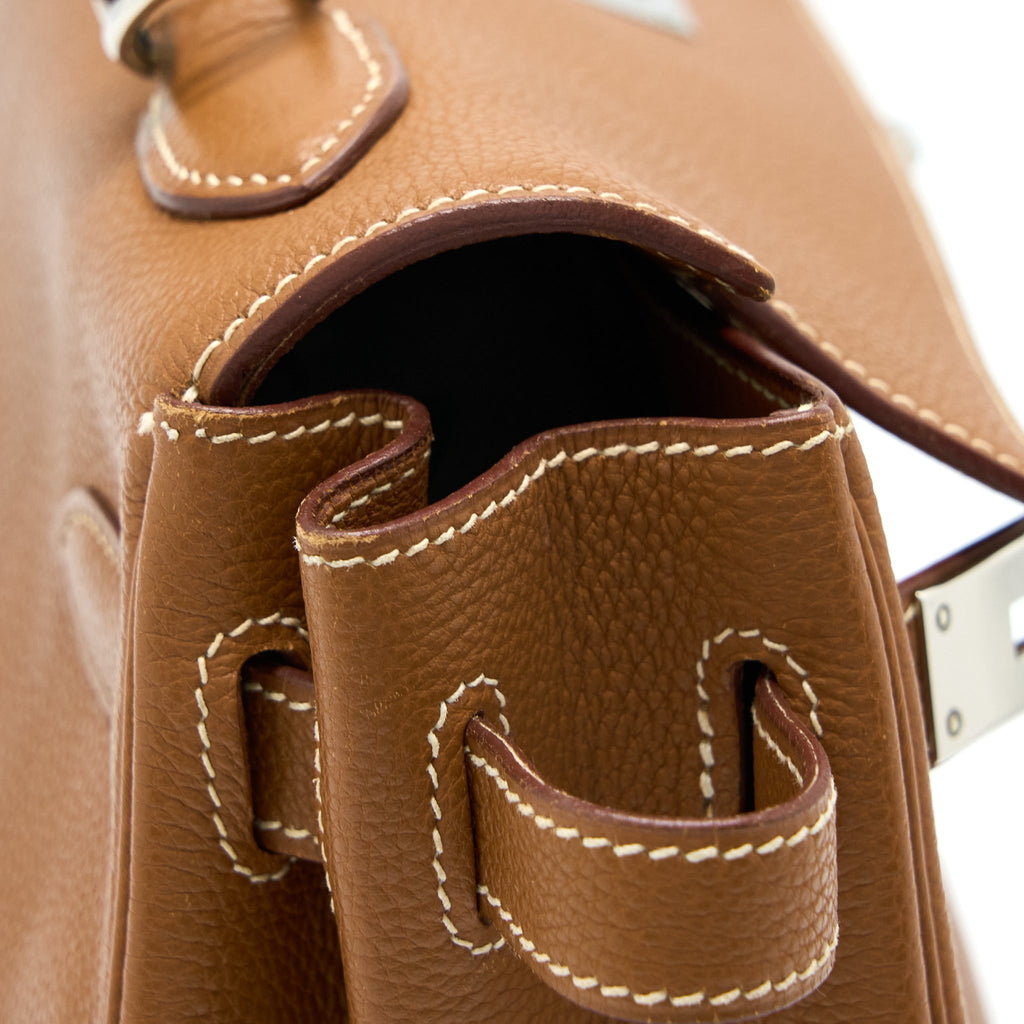 Hermes Kelly 32 Calfskin Gold SHW