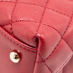 CHANEL SMALL COCO HANDLE CAVIAR RED LGHW (MICROCHIP)