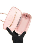 CHANEL 22C LONG VANITY WITH CHAIN CAVIAR LIGHT PINK LGHW