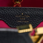 LOUIS VUITTON CAPUCINES MM TAURILLON BLACK GHW