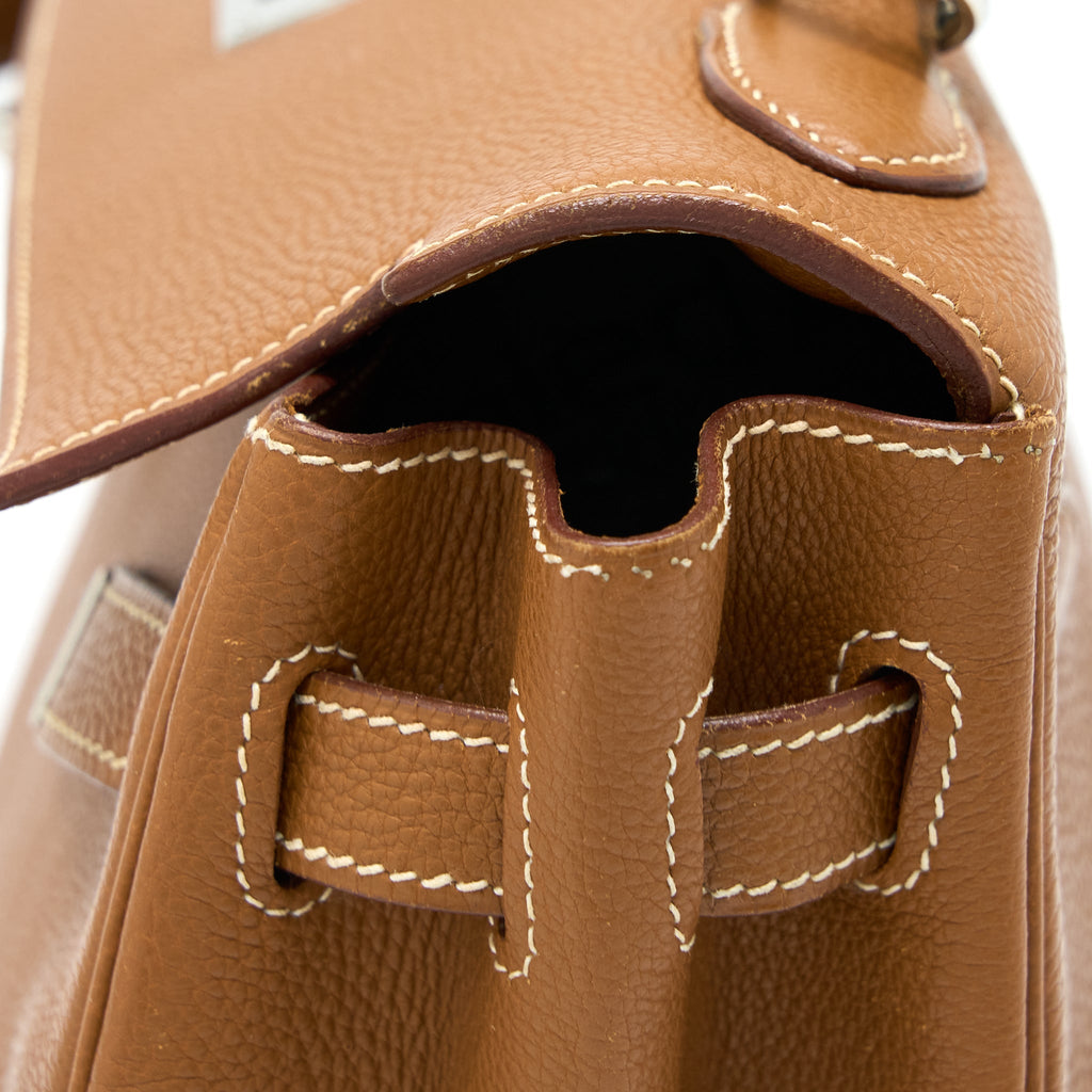 Hermes Kelly 32 Calfskin Gold SHW