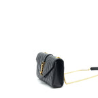 LAURENT SMALL ENVELOPE CROSSBODY BAG BLACK WITH GHW