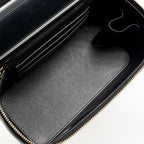 CHANEL TOP HANDLE LONG VANITY LAMBSKIN BLACK GHW(MICROCHIP)