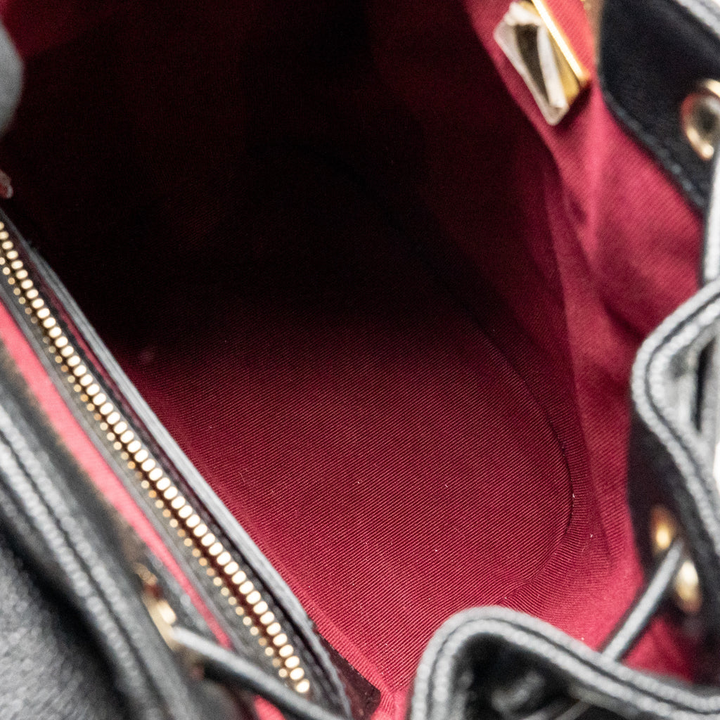 CHANEL QUILTED MINI BACKPACK CAVIAR BLACK LGHW (MICROCHIP)