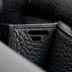 Hermes Halzan 25 Clemence Black GHW