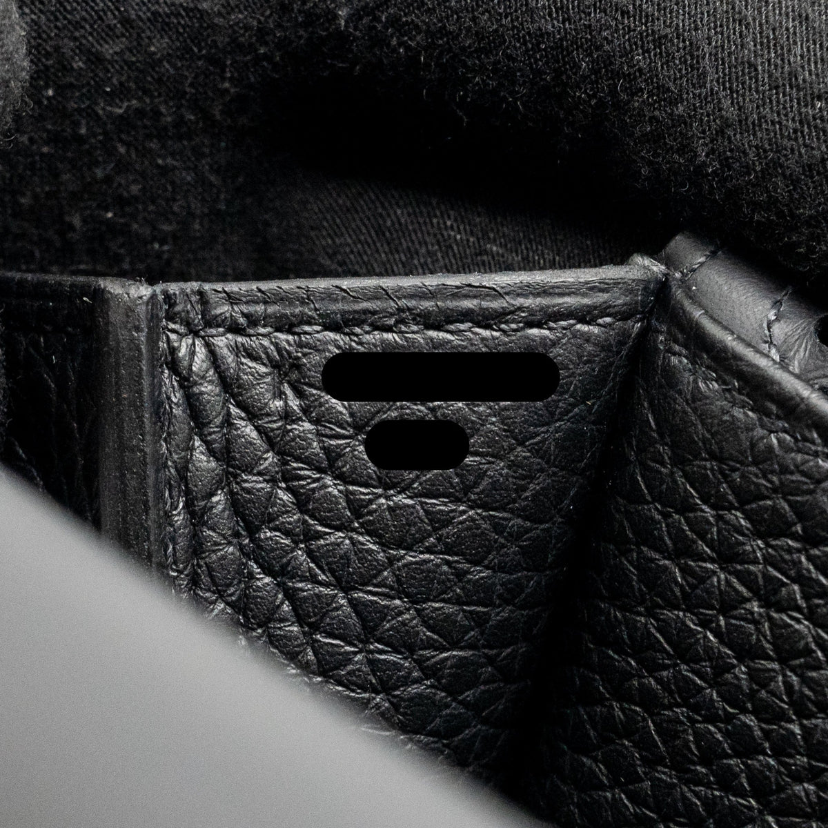 Hermes Halzan 25 Clemence Black GHW
