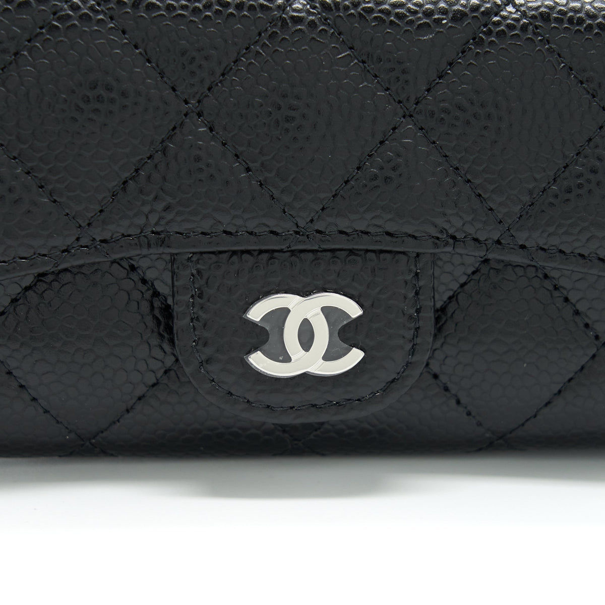 CHANEL CLASSIC FLAP CARD HOLDER CAVIAR BLACK SHW