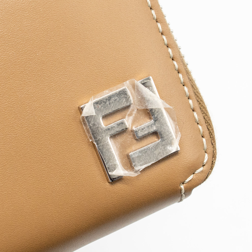 Fendi Squared FF Camera Case Organizer Bag Calfskin/FF Canvas Sand/Brown SHW