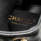 CHANEL QUILTED MINI BACKPACK CAVIAR BLACK LGHW (MICROCHIP)