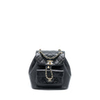 CHANEL 22C MINI DUMA BACKPACK AGED CALFSKIN BLACK LGHW (MICROCHIP)